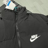2025-26  NK Black Hooded Cotton Coat  X9002