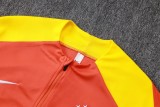 2025-26 Mens Brazil Orange Half-pull Tracksuit  #B25119