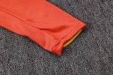 2025-26 Mens Brazil Orange Half-pull Tracksuit  #B25119