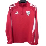 2025- 26 Mens Sevilla red Half Pull Sportswear Top