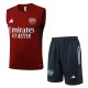 2025-26 Mens Arsenal Jujube Red  vest Training Short Suit  #D25245