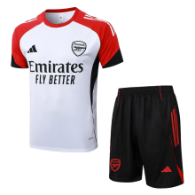 2025-26 Mens Arsenal White Training Short Suit #D25240