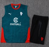 2025-26 Mens AC Milan Green vest Training Short Suit    #D25231
