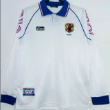 1998 Mens  Japan  Retro Home Long Sleeve  soccer Jersey