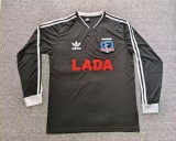 1991 Mens Colo-Colo black  Retro long sleeve soccer jersey