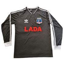 1991 Mens Colo-Colo black  Retro long sleeve soccer jersey