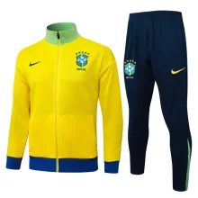 2025-26 Mens Brazil Yellow Jacket Tracksuit  #A25106