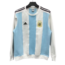2025-26 Mens Argentina white blue Hoodie (无帽卫衣)