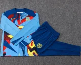 2025-26 Mens Barcelona  Light blue Half Pull Tracksuit  #B25135