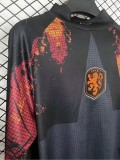 2025-26 Mens Netherlands goalkeeper Orange Grey  soccer jersey