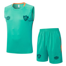 2025-26 Mens  Fluminense green vest Training Short Suit  D25217#