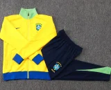 2025-26 Mens Brazil Yellow Jacket Tracksuit  #A25106