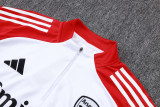2025-26 Kids Arsenal white Half pull Tracksuit suit   #E25186(童装半拉链)