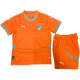 2025-26 Kids Ivory Coast  home Orange soccer Jersey