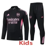 2025-26 Kids Arsenal black Half pull Tracksuit suit  #E25187 (童装半拉链)