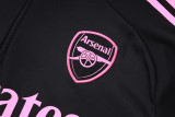 2025-26 Kids Arsenal black Half pull Tracksuit suit  #E25187 (童装半拉链)