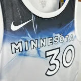 24-25 Timberwolves RANDLE #30 White City Edition Top Quality Hot Pressing NBA Jersey