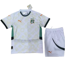 2025-26 Kids Ivory Coast  Away white soccer Jersey