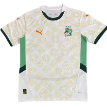 2025-26 Mens Ivory Coast  Away white soccer Jersey