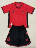2025-26 Kids Albania home red Soccer Jersey