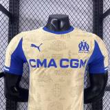 2025-26  Mens Marseille Fourth Away yellow Player version soccer jersey