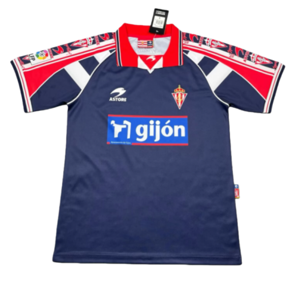 1999-00 Mens Sporting Gijon  Retro away soccer Jersey