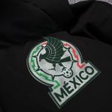 2025-26 Mens Mexico  Black Hooded Jacket Cotton Coat