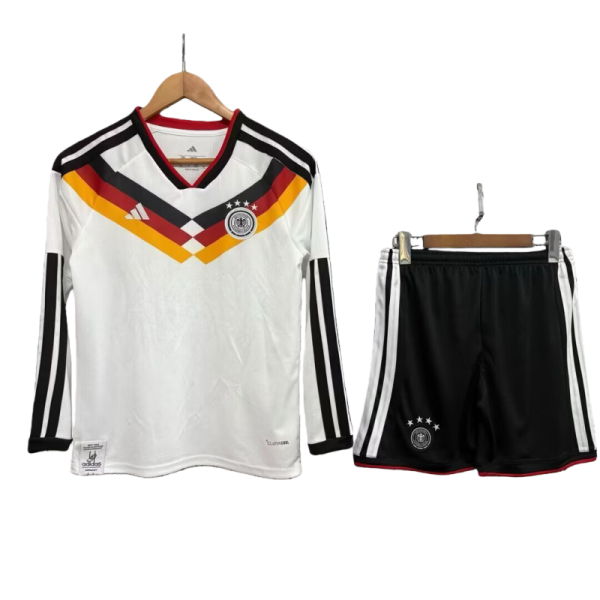2026-27 Kids  Germany home white long sleeve soccer  jersey
