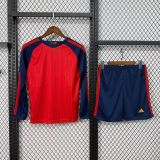 2026-27 kids Spain home red long sleeve soccer jersey