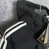 2025-26 Mens Manchester United  Black Hooded Cotton Coat