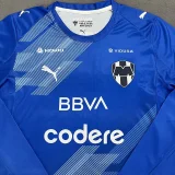 2025-26 Mens Monterrey Third away blue long sleeve  Soccer Jersey