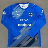2025-26 Mens Monterrey Third away blue long sleeve  Soccer Jersey
