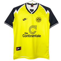 1995-96 Retro Mens Borussia Dortmund yellow Home  soccer Jersey
