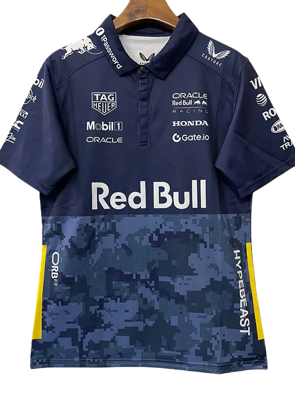 2025 Red Bull Royal blue Polo Racing Suit
