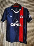 2001-02 Mens PSG home  Retro Soccer Jersey