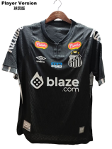 2025-26 Mens Santos black retro edition Player  Soccer Jersey