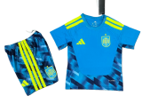 2026-27 kids Spain blue goalkeeper soccer jersey