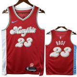 24-25 Grizzlies ROSE #23 Red City Edition Top Quality Hot Pressing NBA Jersey