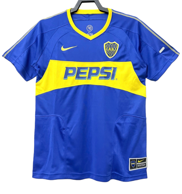 2003-04 Mens Boca Juniors Retro Home soccer Jersey