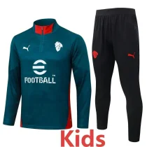 2025-26 Kids AC Milan Green Half Pull Tracksuit  #E25221