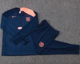 2025-26 Mens Barcelona Royal blue Half Pull Tracksuit #B25140