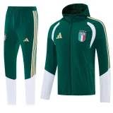 2025-26 Mens Italy Green  Jacket  Hoodie windbreaker
