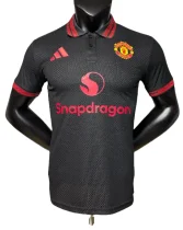 2025-26 Mens Manchester United Special Edition  black polo Player version Soccer Jersey