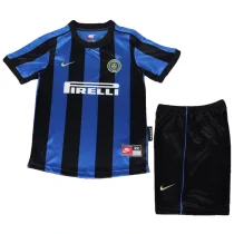 1999-2000 Kids Inter Milan Home  Retro Soccer Jersey