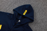 2025-26 Mens Boca Juniors Royal blue Hoodie Jacket Tracksuit  F632#