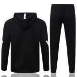 2025-26 Mens Real Madrid black Hoodie Jacket Tracksuit  F633#