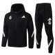 2025-26 Mens Real Madrid black Hoodie Jacket Tracksuit  F633#