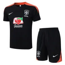 2025-26 Brazil Black Training Short Suit  #D25266