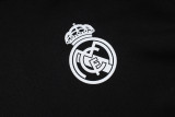 2025-26 Mens Real Madrid black Hoodie Jacket Tracksuit  F633#