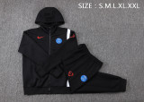 2025-26 Mens PSG black Hoodie Jacket Tracksuit  F628#
